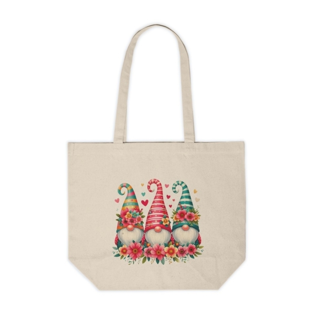 Spring Garden Gnome Custom Canvas Tote Bag